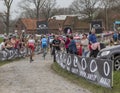 Group of Cyclists - Paris-Roubaix 2018 Royalty Free Stock Photo