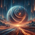 Temporal Anomaly Zone The meteors appear to move erratically due Royalty Free Stock Photo