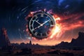 temporal anomaly zone the meteors appear to move erratically due Royalty Free Stock Photo