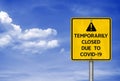 Temporarily Closed - road sign information