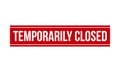 Temporarily Closed Rubber Stamp. Red Temporarily Closed Rubber Grunge Stamp Seal Vector Illustration Royalty Free Stock Photo