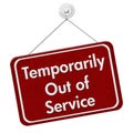 Temporarily Out of Service Sign Royalty Free Stock Photo