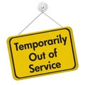 Temporarily Out of Service Sign Royalty Free Stock Photo