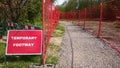 Temporary footway Royalty Free Stock Photo