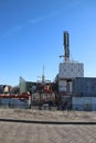 Temporary plant in the town of Monster where abandoned old natural gas field is closed permanently to avoid spill of methane.