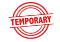 TEMPORARY Rubber Stamp Royalty Free Stock Photo