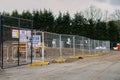 Security fencing at a new development Royalty Free Stock Photo