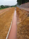 Temporary sediment and sludge filters installed at construction sites.