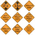 Temporary United States MUTCD road signs Royalty Free Stock Photo