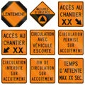 Temporary Warning Signs in Quebec - Canada