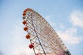 Tempozan giant ferris wheel is located at Tempozan harbor village Royalty Free Stock Photo