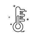 Temprature icon design vector Royalty Free Stock Photo