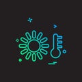 Temprature icon design vector Royalty Free Stock Photo
