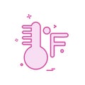 Temprature icon design vector Royalty Free Stock Photo