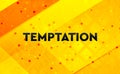 Temptation abstract digital banner yellow background