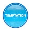 Temptation floral blue round button Royalty Free Stock Photo