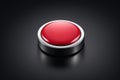 Close up of the red circular control button,Generative AI Royalty Free Stock Photo