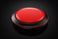 Close up of the red round button,Generative AI Royalty Free Stock Photo