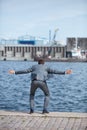 The temptation to quit is strongest before you succeed. Full length shot of an unrecognizable businessman standing on Royalty Free Stock Photo