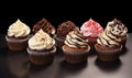 tasty and delicious cupcakes by black