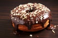 Tempting Chocolate donut. Generate Ai