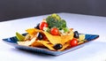 Tempting culinary delights: Crispy vegetable nachos with ox corn chips