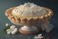 Tempting dessert of coconut cream pie