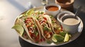 Tempting Fish Tacos Ready to Savor. Generative AI