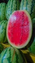 Tempting Freshness: Green and Red Watermelon that Tempts Your Senses Royalty Free Stock Photo