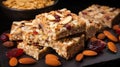 Tempting Granola Bars Studded with Nuts and Fruits