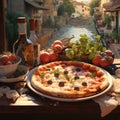 Taste of Italy Italian Food on a White Background