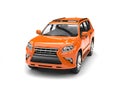 Tempting orange modern SUV - studio shot