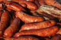 Tempting sausages Royalty Free Stock Photo