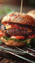 Tempting vegetarian burger offers a tasty meat free dining option