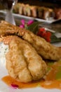 Tempura fried lobster tail