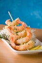 Tempura shimp skewer Royalty Free Stock Photo