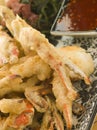 Tempura of Soft Shell Crab with Chili Sauce and Se Royalty Free Stock Photo