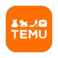 Temu app icon. Popular online shopping platform