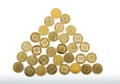 Ten agorot coins Israeli bank .