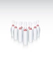 Ten bowling pins Royalty Free Stock Photo