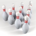 Ten bowling pins