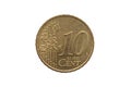 Ten cent euro coin of Germany Royalty Free Stock Photo