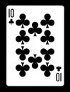 Ten of clubs playing card,