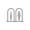 Ten commandments, Christianity icon. Simple line, outline vector religion icons for ui and ux, website or mobile application