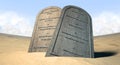 Ten Commandments Standing In The Desert Royalty Free Stock Photo