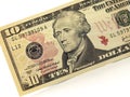 Ten dollar bill Royalty Free Stock Photo