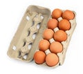 Ten eggs in a box #2 Royalty Free Stock Photo
