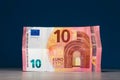 Ten euros in hand Royalty Free Stock Photo