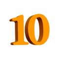 Ten golden number Royalty Free Stock Photo