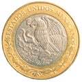 ten mexican peso coin Royalty Free Stock Photo